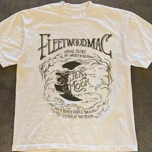 White Gildan Tee Fleetwood Mac Sisters Of The Moon T-Shirt Bandtee